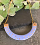Ceramic semi circle pendant necklace - small - Image 1