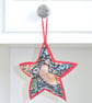 William Morris Christmas Tree Decoration Strawberry Thief Star - Image 5