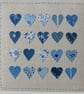 Vintage (1920s-30s) fabrics, applique hearts textile, framed, unique gift - Image 3