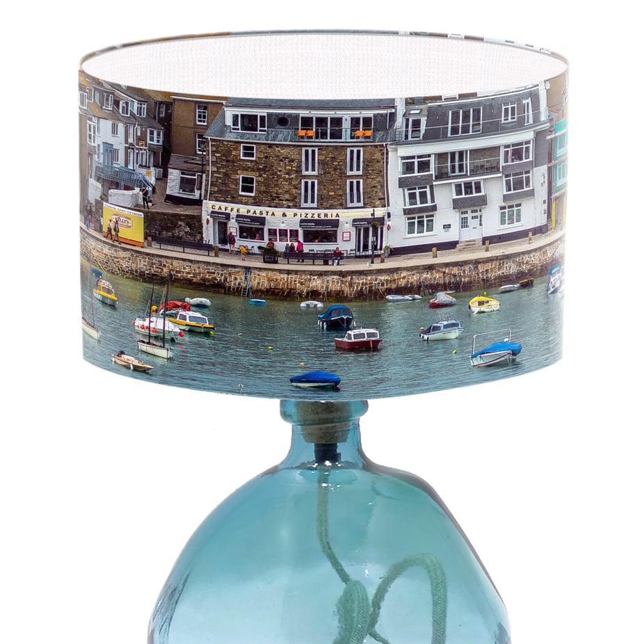 Photographic Lampshade, St Ives, Cornwall, Coastal Lamp Shade, Contemporary lamp