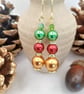 Pearl Earrings - Christmas Bauble Inspired Pearl Earrings - Festive Earrings  - Image 4