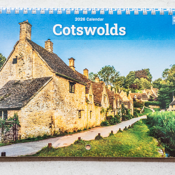 2026 A5 Wall Calendar Cotswolds English landscapes countryside views scenery UK