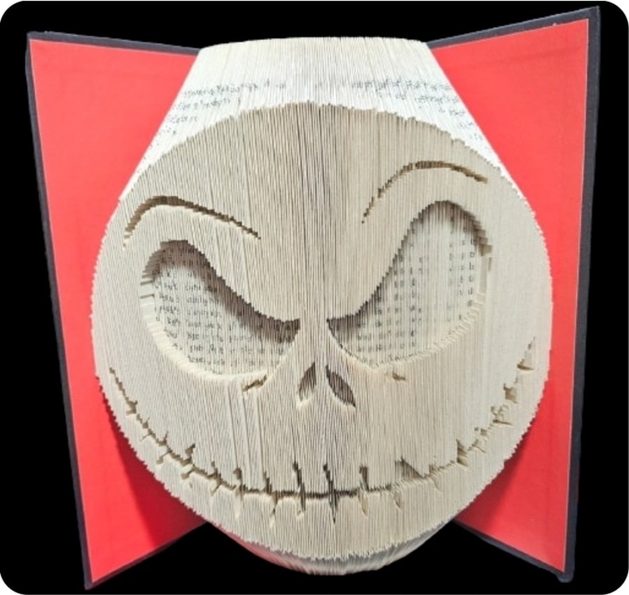Jack Skellington head - book fold