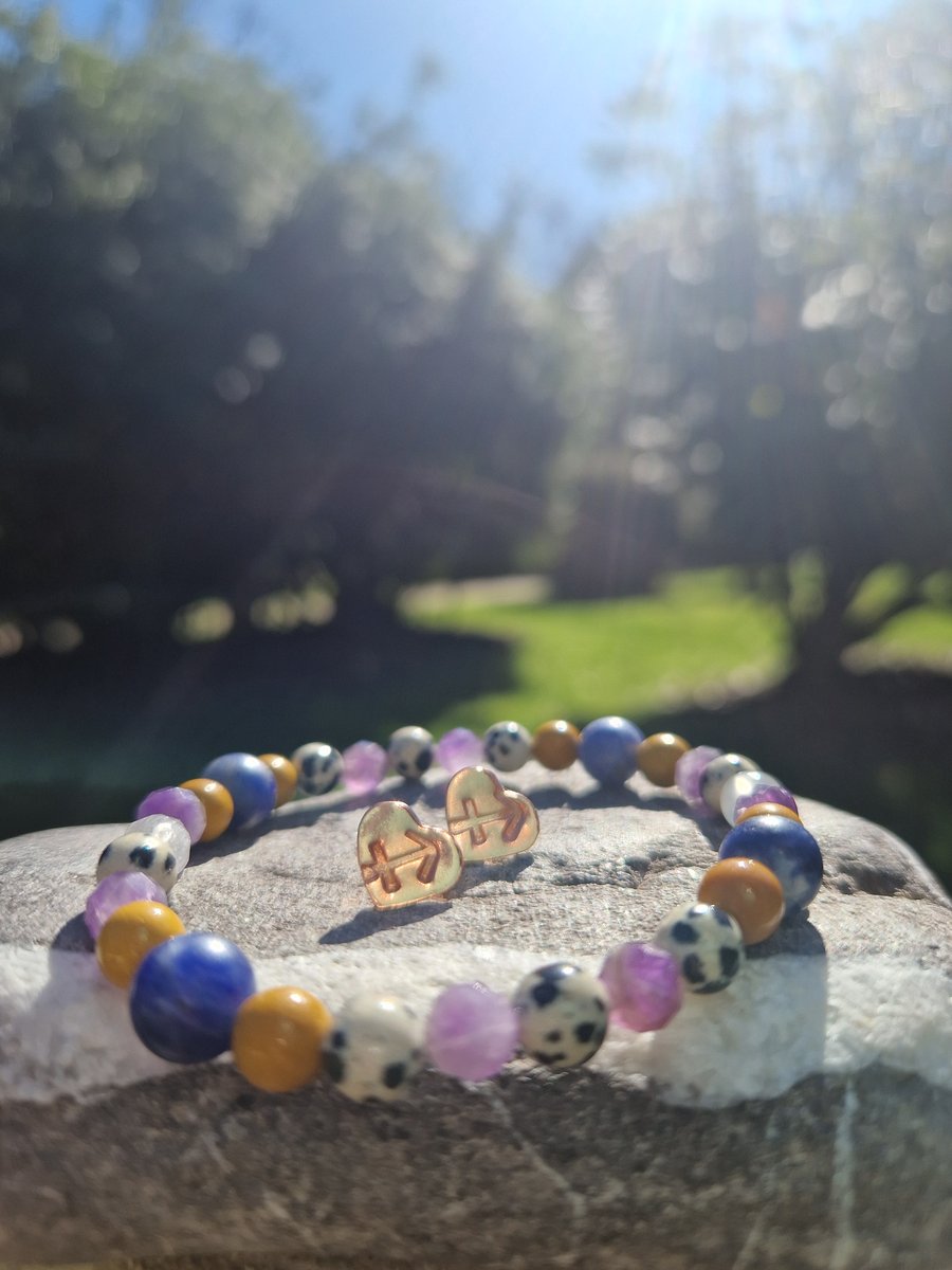 Sagittarius Zodiac bracelet and earrings gift set