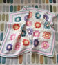 African Flower Crochet Baby Blanket and Unicorn teddy - Image 4