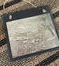 Moon-Gazing Hare in Pewter on Slate - Image 1