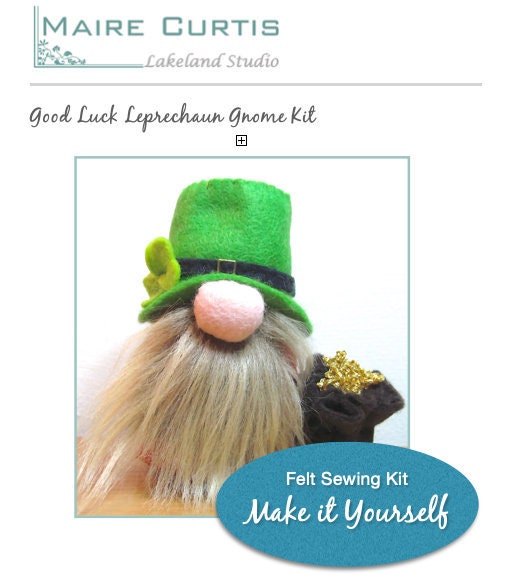 Leprechaun Gnome Felt Sewing Kit