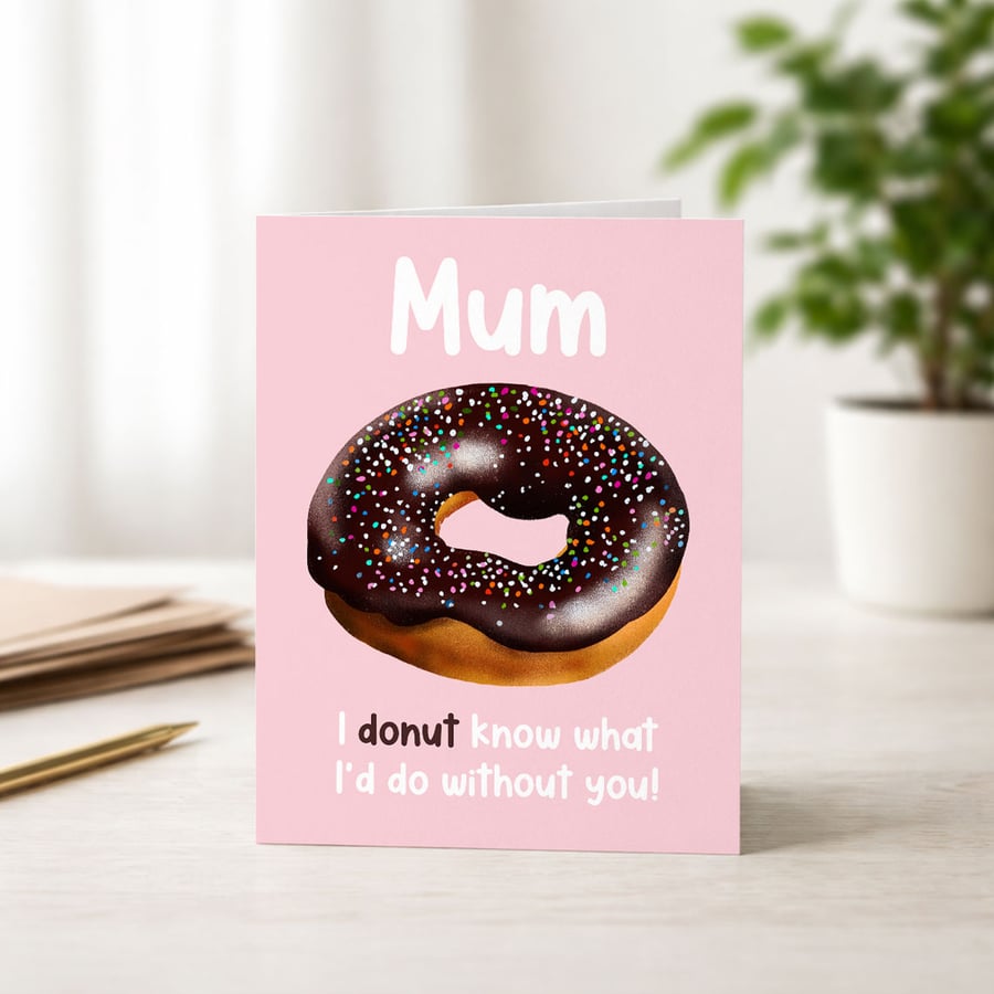 Mum I Donut know what I'd Do Without You Personalised Greeting