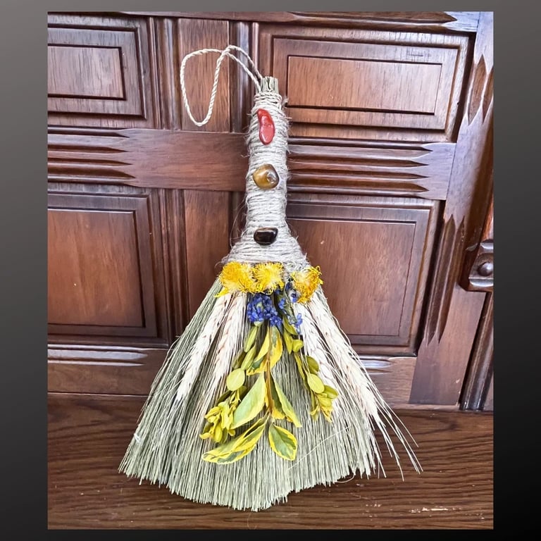 Handmade Altar Besom Broom Broomstick Wiccan Pagan Handfasting Gift Decor Witch