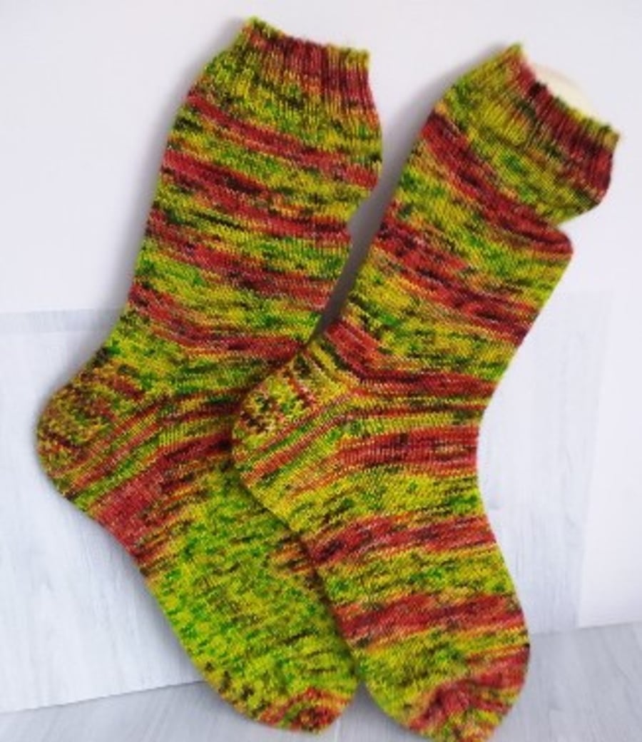 Hand Dyed Socks, wool socks, warm socks, knitted socks
