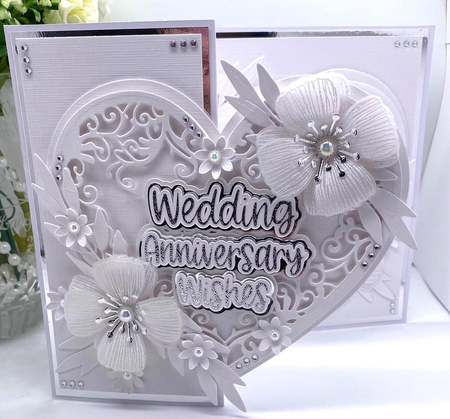 Personalised - Luxury Wedding anniversary card boxed