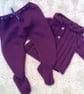 Baby's Ribbed Hooded Jacket and Leggings Set, Baby Shower Gift, 6 - 9 Months