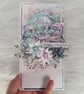 Handmade Christmas Card with Penguins, Igloo & Flowers(118)Luxury Christmas Card - Image 5