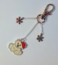 Polar Bear & Snowflake Bag Charm, Winter Accessory, Animal Lover, Gifts For Her  - Image 3
