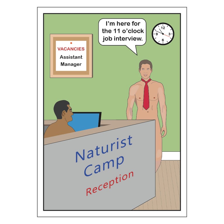 Naturist Interview Postcard