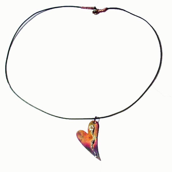Melt My Heart brass and silver pendant