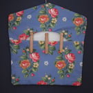 Laura Ashley blue 'Garden Posy' floral fabric peg bag