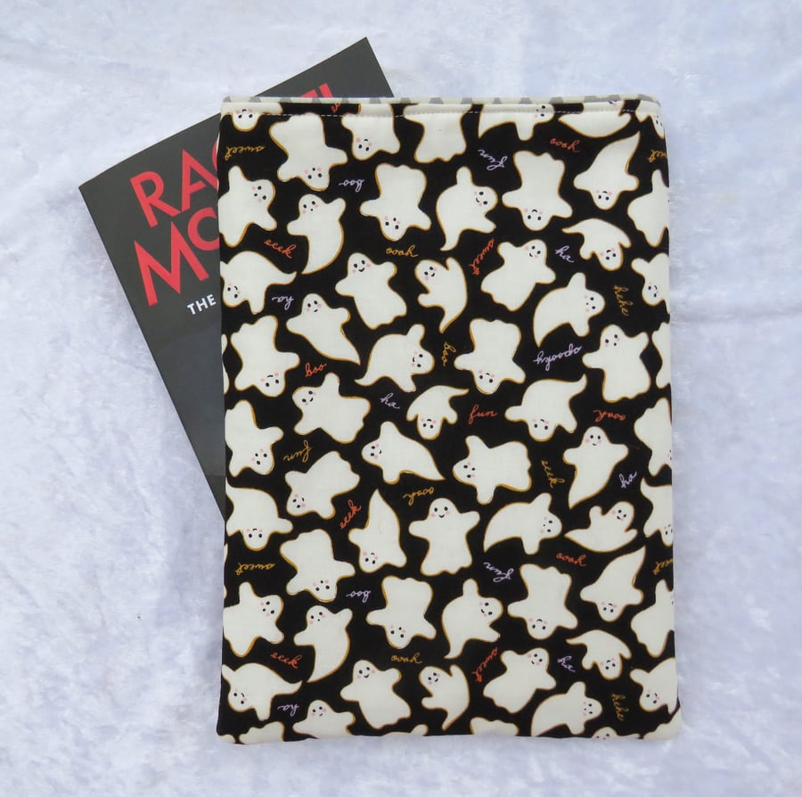 Book sleeve, size medium, ghosts, book lover