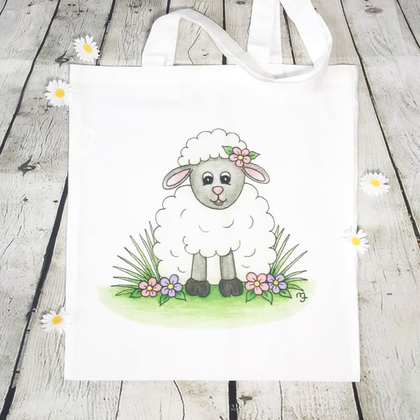 Little Lamb Tote Bag - Eco Friendly Tote Bag - Craft Bag