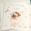 Ballerina Girls Birthday Card For Her Personalised Daughter Granddaughter etc