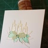 Pack of 4 candle Christmas cards 