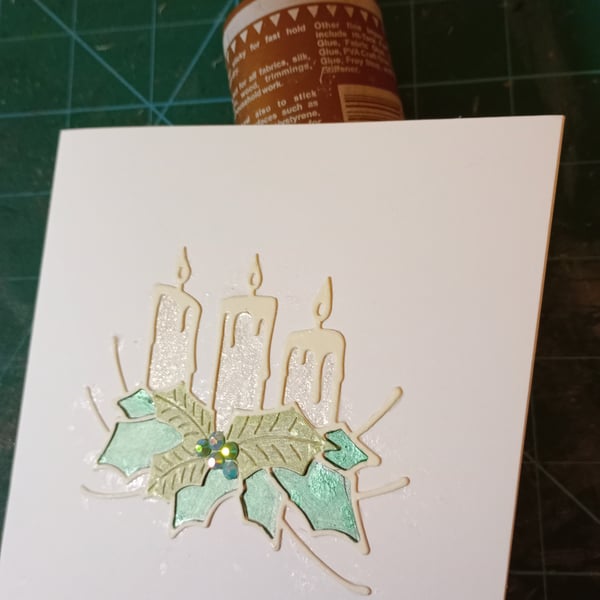 Pack of 4 candle Christmas cards 