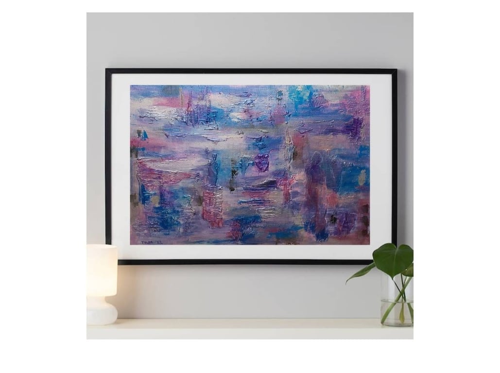 She's Electric - original abstract acrylic emotional painting on canvas board