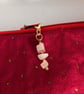 Rose Quartz Zipper Pull, Planner Charm, Journal Accessory - Image 2