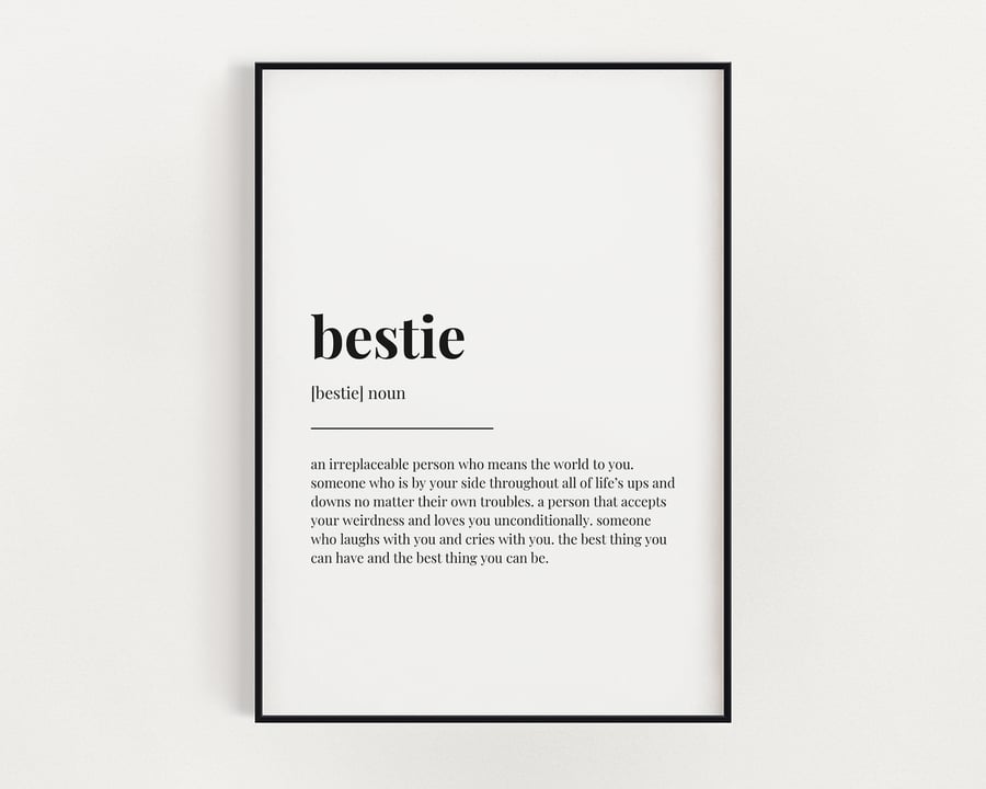 Bestie Definition Print