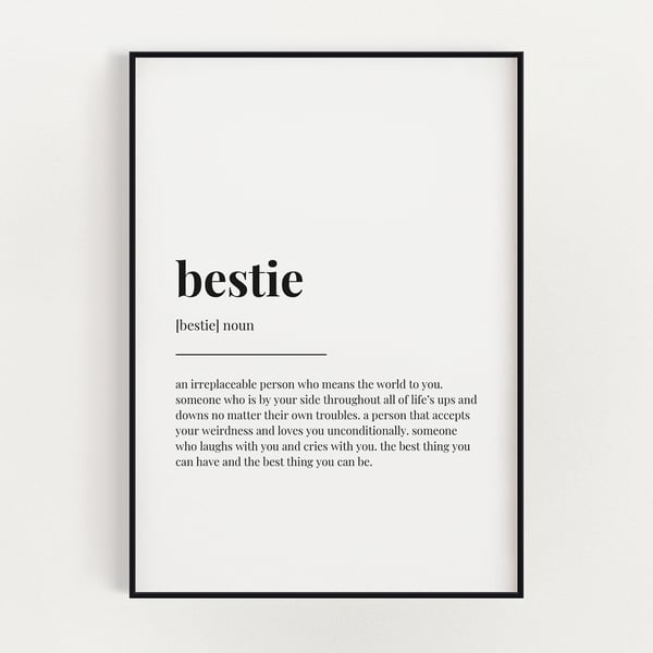 Bestie Definition Print