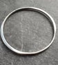 Forged silver bangle, Contemporary hallmarked bracelet - Image 3
