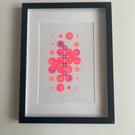 Abstract Geometric Collage A4 Risograph Print  - Vibrant Fluorescent Wall Art