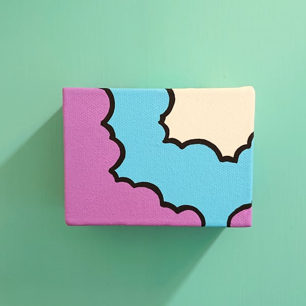 Original Acrylic Cloud Painting on chunky canvas