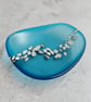 Turquoise Blue Fused Glass Dish