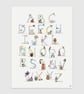 Alphabet Nursery Art Print, ABC Wall Art, ENGLISH Alphabet, Animal Alphabet - Image 2