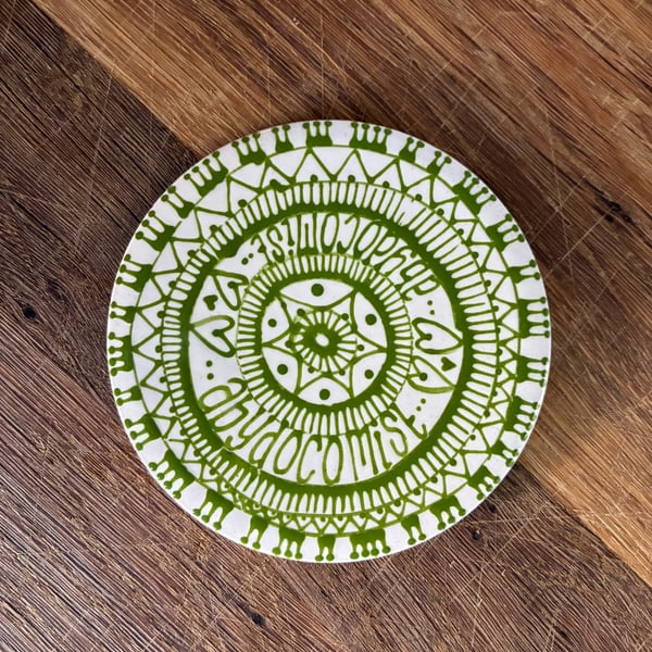 Hand Painted Olde English Insults Coaster
