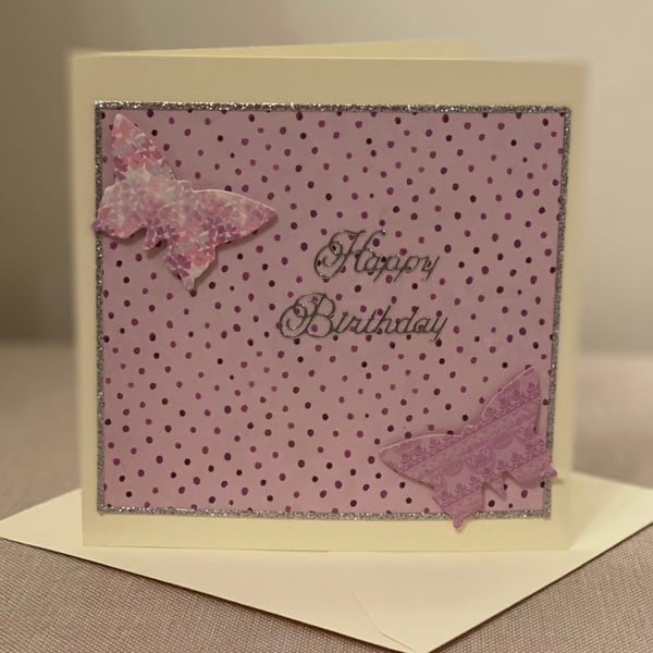 Handmade Butterfly Birthday Card