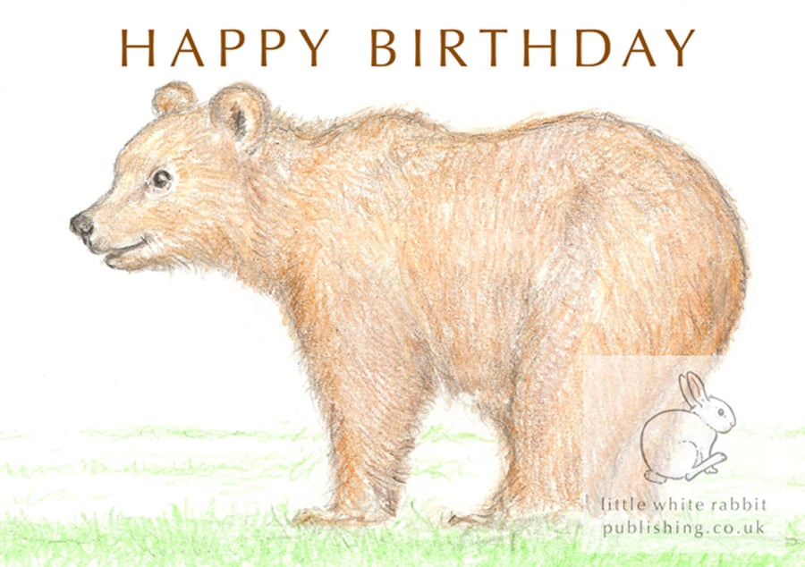 Billy the Brown Bear - Birthday Card