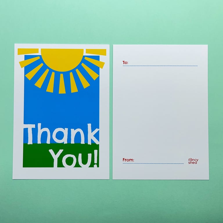 Pack of 8, Playground Thank You Postcards
