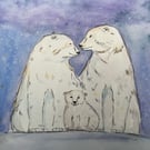 Custom Bears Family Watercolor illustration