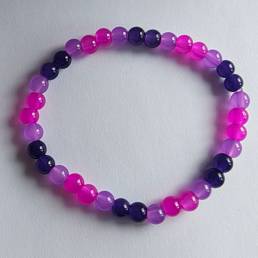 Bi Pride Bead Bracelet