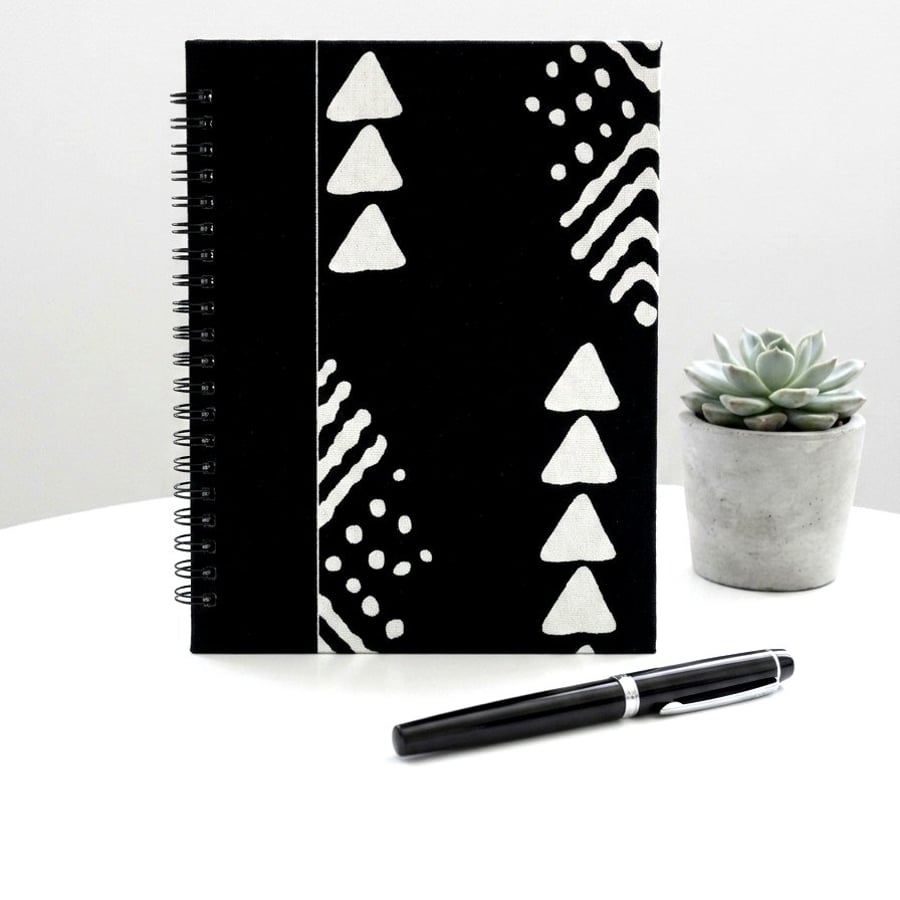 Monochrome Pattern A5 Notebook Handmade Stationery Gift