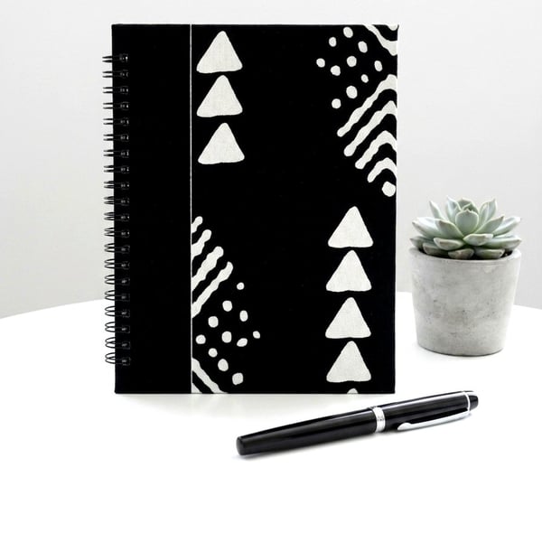 Monochrome Pattern A5 Notebook Handmade Stationery Gift