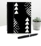 Monochrome Pattern A5 Notebook Handmade Stationery Gift