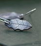 Silver Holly Leaf Earrings - Image 3