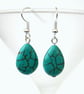 Turquoise teardrop earrings - Image 2