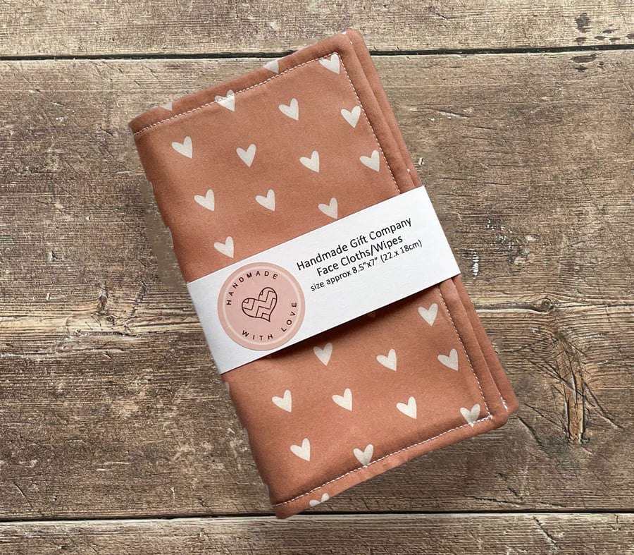 Handmade 2 Pk Face Wipes, Face Cloths, Face Flannels, Eco-Friendly Wipes-FCW29