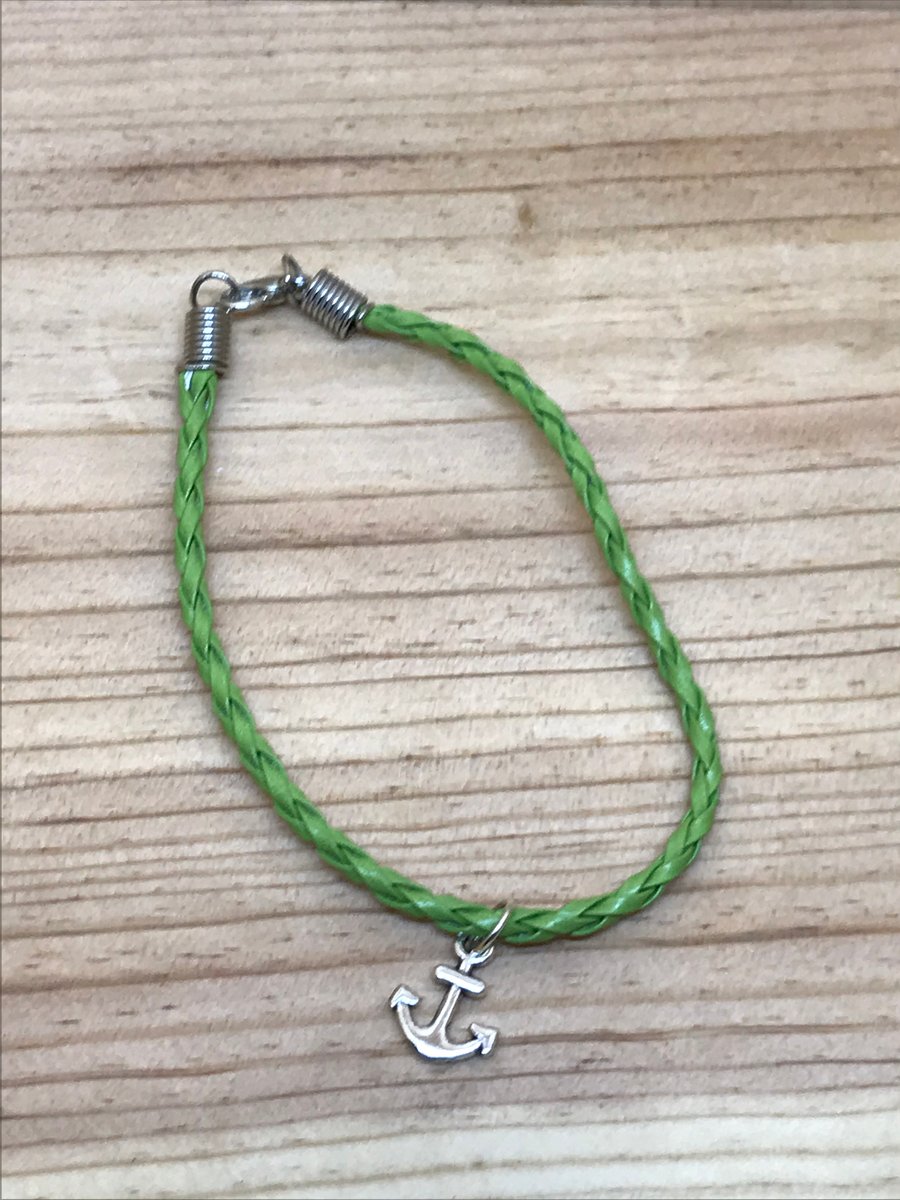  Lime Green Anchor Bracelet (442)