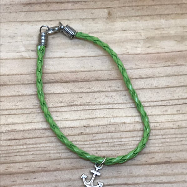  Lime Green Anchor Bracelet (442)