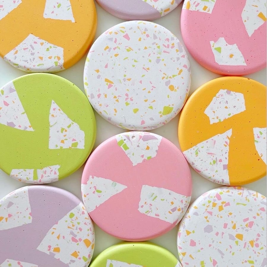 Round Terrazzo Coaster - available in 6 designs! 